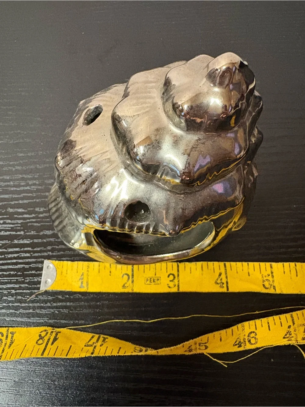 Metallic Silver Ceramic Seashell Wax Melt Warmer Tealight Candle Holder